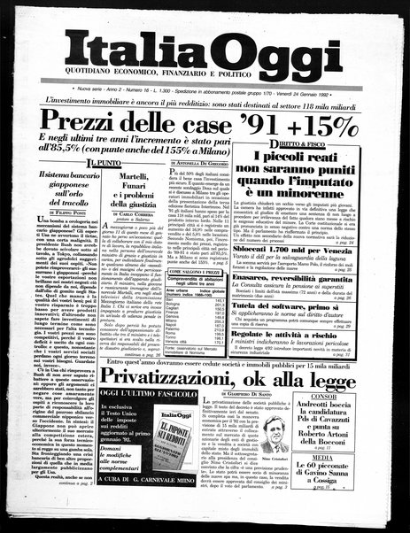 Italia oggi : quotidiano di economia finanza e politica